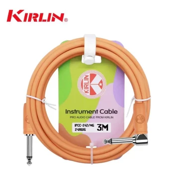 KIRLIN New Macaron Color Metal Head Instrument Cables for Electric Guitar, Bass, Acoustic Guitar, and Keyboard - Noise Reduction