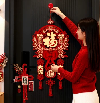 2026 New Chinese Knot Fu Character Door Hanger, Housewarming Decoration for Entryway and Living Room, Premium New Home Setup