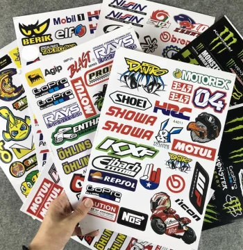 Creative Waterproof Stickers for Motorcycles, EVs, Batteries, and Helmets - Custom Decals for Scratch Coverage