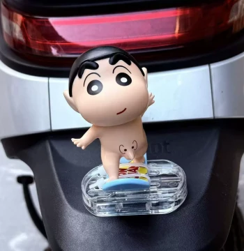 Crayon Shin-chan Surfing Figurine - Cute Car Accessory for Ninebot Electric Scooters and Vehicle Rear Decor