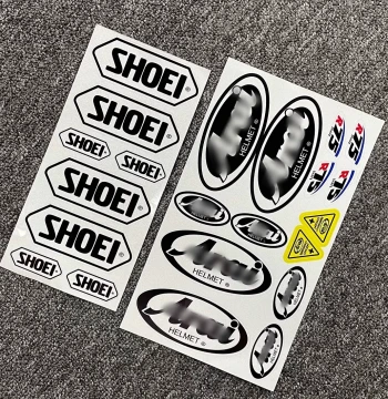 [Curved Application] SHOEI Helmet Stickers, Original Size, Waterproof & Sunproof Full Face Visor Reflective Decals