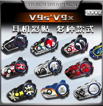 Decorative Protective Sticker Shell Decal for Vimoto V9S XR V9X V10X V11X Bluetooth Headset