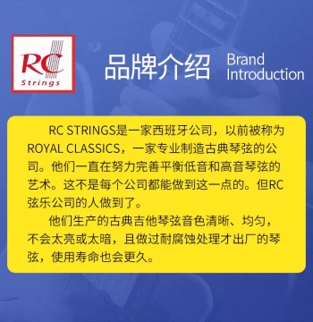 Spanish RC String Professional Classical Guitar Strings - Silver-Plated Nylon Set (High/Medium/Low Tension)