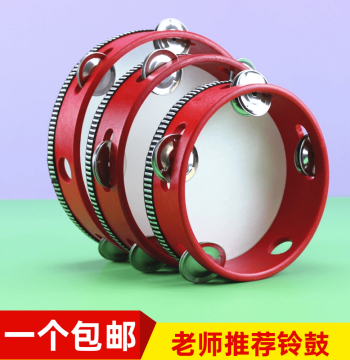 Wooden Tambourine for Dance Exams & Early Education - Durable Percussion Instrument