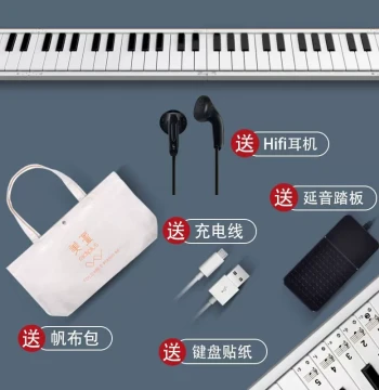 Meipai Foldable Piano - Portable Hand-Roll 88-Key Electronic Keyboard for Beginners, Teachers, and Professional Practice