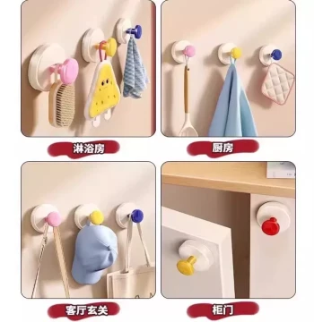 Creative No-Drill Heavy-Duty Hook for Entryway, Front Door Key Holder, Kitchen, Bathroom, Behind-Door Adhesive Hook