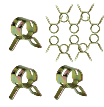 Motorcycle Fuel Line Clamp - 8mm Spring Clip for Scooters and Street Bikes, High-Elasticity Hose Holder