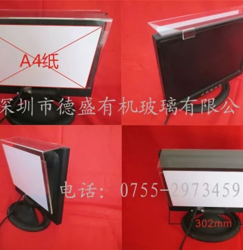 Custom Monitor Back Display Stand, Promotional Rack, Transparent PC Back Mount, A4 Single-Page Holder