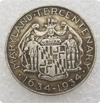 Handcrafted Vintage Distressed Alloy Replica Craft: US Half Dollar Mary Silver Commemorative Coin
