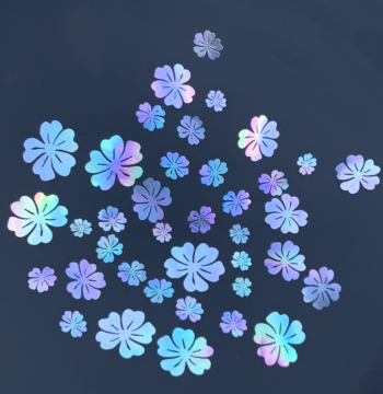 Hibiscus Mother-of-Pearl Inlay Sheets, White Butterfly Shell Pieces, Seashell Slices, Pearl Shell Fragments for Lacquerware, Lacquer Painting, and Lacquer Art Inlay Materials
