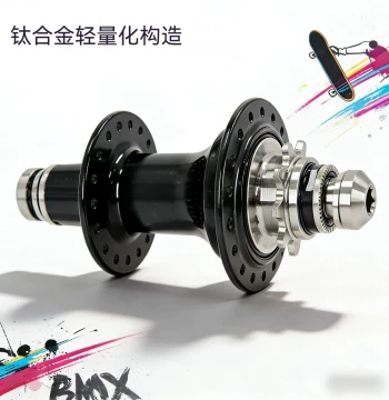 KWOK Mud BMX Left/Right Drive Titanium Alloy Bearing Hub, 9T 110 Gear, Ultra-Light Durable 120 Clicks