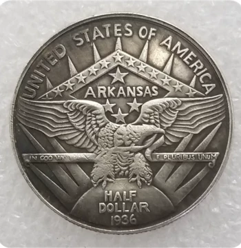 Handcrafted Vintage-Style Alloy Replica Prop: 1936 US Morgan Silver Commemorative Coin (RO Edition)