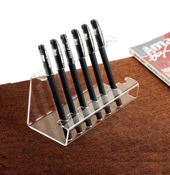 Transparent Acrylic Pen Holder | Display Stand for Gel Pens, Fountain Pens, Lip Glazes, Makeup Brushes & Ballpoints