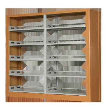 Steel Bookshelf School Library Bookshelf Reading Room Bookstore Iron Display Rack Single/Double-Sided Data Shelf