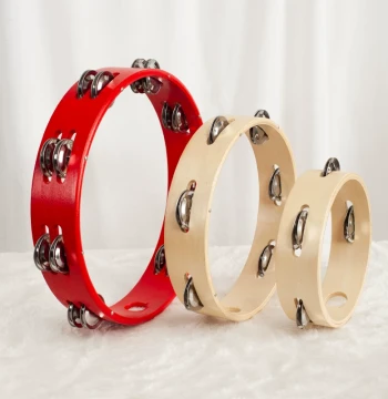 Orff Percussion Instruments, Single and Double Row Jingle Bells and Tambourines for Kindergarten Early Education and Children's Performances