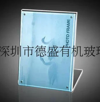 Acrylic Crystal Photo Frame, Creative Tabletop Display Stand, Organic Glass Advertising Showcase