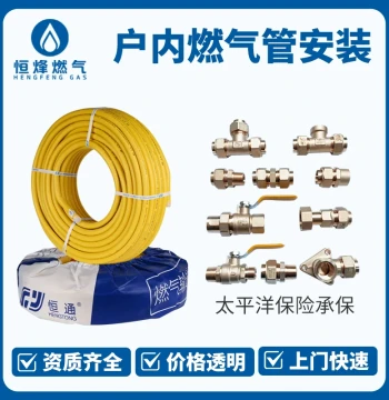 Hengtong Natural Gas Pipe, 304 Stainless Steel Corrugated Hose, Thickened Explosion-Proof Flexible Tube (4/6 Inch) with Installation Service
