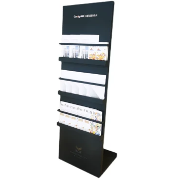 New Stainless Steel Magazine Newspaper Floor Display Stand for Sales Office Data Rack Property Floor Plan Promotion Exhibition