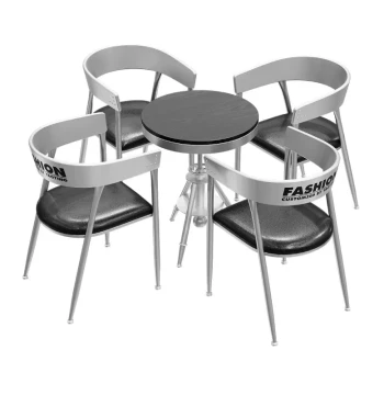 Industrial Style Table and Chair Set for Milk Tea Shop Cafe Bar Lounge Restaurant Dessert Shop Commercial Wrought Iron Leisure Furniture