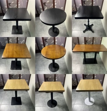 Vintage Cafe Table and Chair Set - Solid Wood and Rattan Chairs for Milk Tea Shops, Bars, Light Meal Cafes, and Western Restaurants