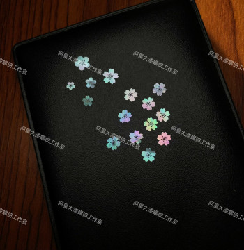 Cherry Blossom Mother-of-Pearl Inlay Sheets White Butterfly Shell Pearl Shell Lacquerware Lacquer Painting Craft Embedding Materials