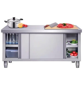 Custom Thickened 304 Stainless Steel Sliding Workbench, Kitchen Cabinet Operation Table, Cutting Table, Prep Station