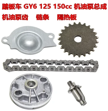 Scooter HaoMai Oil Pump Assembly with Chain and Gear for GY6 125/150, Pressure Plate and Personal Board Components