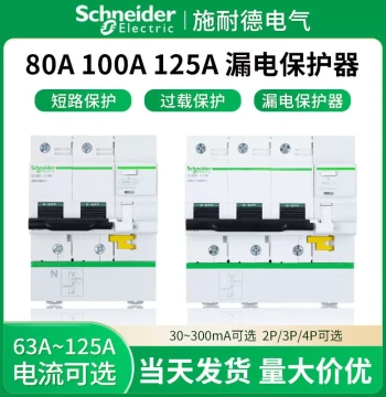Schneider Mini Residual Current Circuit Breaker C120H VIGI 30MA 300MA 2P 3P 4P 80A 100A 125A