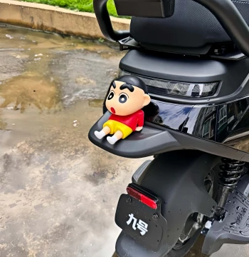 Crayon Shin-chan Electric Bike Decorative Accessories, Cute Dashboard Figurines and Tail Ornaments for Ninebot E-Scooters