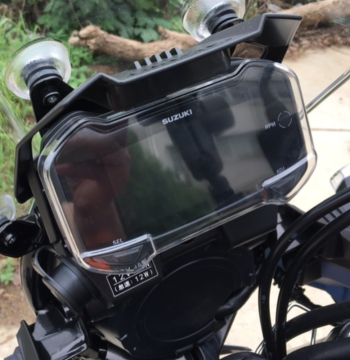 Transparent Instrument Cluster Cover for Haojue TR300, XCR, DL250, GS, GSX250R - Waterproof Shield with Drain Plug Screw