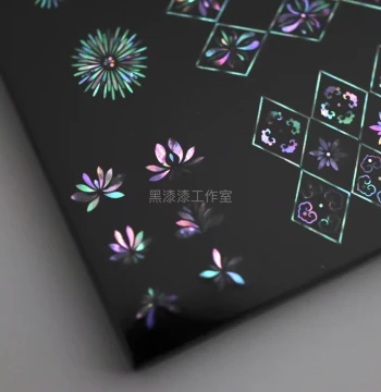 Mother-of-Pearl Lotus Flower Inlay Sheets for Lacquer Art - Imported Blue Shell Material for DIY Decoration