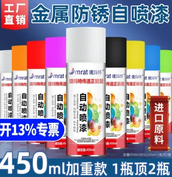 Automatic Hand-Shake Spray Paint Rust Remover for Metal Anti-Rust Paint Furniture Wood White Black Paint Can