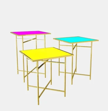 Light Luxury Hotel Restaurant Buffet Station Self-Service Table Stainless Steel Tea Break Snack Multi-Function Display Counter