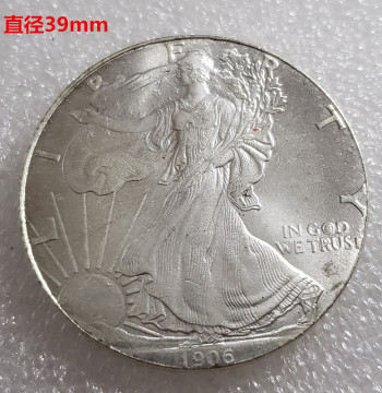Handcrafted Vintage-Style Alloy Replica Prop: US Liberty Silver Dollar Commemorative Coin
