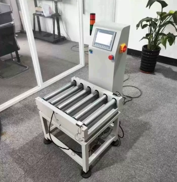 Production Line 529 Automatic Dynamic Weight Checker with Upper/Lower Limit Alarm, Roller Conveyor Carton Inspection System