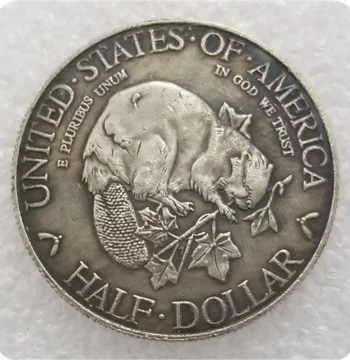 Handcrafted Vintage-Style Alloy Replica Prop: US Half Dollar 1936 ALBRY Commemorative Silver Coin