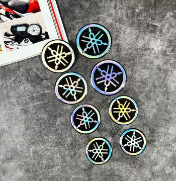 3D Holographic Reflective YAMAHA Logo Stickers: Waterproof Soft Gel Decals for Custom Vehicle Decoration