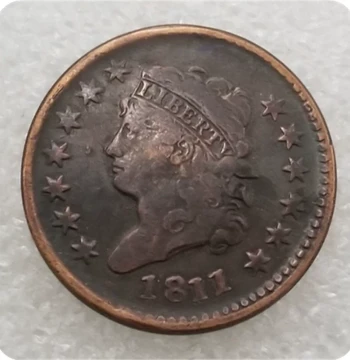Handcrafted Vintage-Style Alloy Replica Prop: Imitation US 1811 Silver Dollar Commemorative Coin