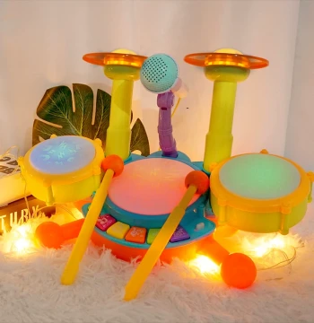Children's Drum Set - Educational Early Learning Hand Drum and Jazz Drum Toy for Babies 6 Months and Up