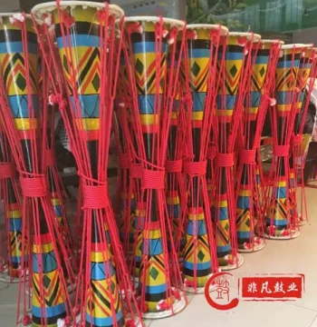 Guangxi Yao Ethnic Cowhide Drum with Rope - Traditional Dance Instrument