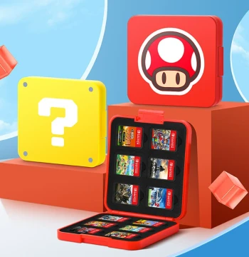 Ziqiao Switch 2 Cartridge Case Compatible with Nintendo OLED, NS2 Game Card Holder, Lite Card Bag, Large Capacity Protective Sleeve for Second-Gen Cards