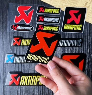 Heat-Resistant Metal Stickers for Akrapovic Exhaust Pipes Motorcycle Decals Custom Modification Personalized Decorative Graphics