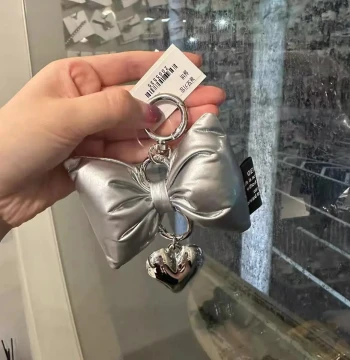 Girly Heart Bag Charm - Dongdaemun Korea Purchased Spring/Summer New Arrival, Cute Heart Shape with Bow Pendant