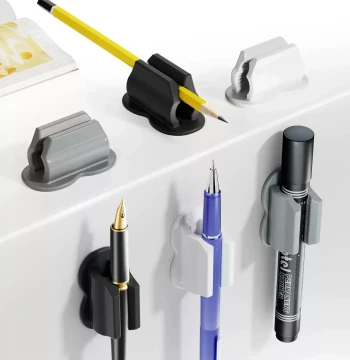 Pen Holder Suitable for Desk and Wall Adhesive Pencil Holder Marker Holder Pencil Rack Clip Hanging Pen