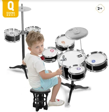 Qiaowa Baby Kids Drum Set for Beginners - Jazz Drum Kit for Ages 1-4, Perfect 61 Gift