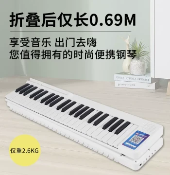 Smart 88-Key Portable Foldable Electronic Piano Beginner Entry Children Kindergarten Home Practice Keyboard Roll-Up