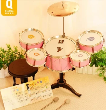 Qiaowa Children's Drum Set Toy for Boys Aged 1-3, Beginner Jazz Drum Instrument for Babies, Birthday Gift