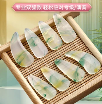 Guzheng Picks Double-Sided Arc for Exams and Performance with Storage Board