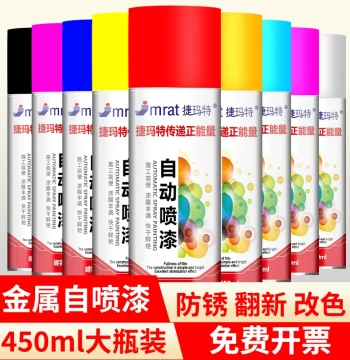 Automatic Hand-Shake Spray Paint for Cars, Chrome Silver Metal Anti-Rust Paint, White and Black Paint Cans for Furniture and Wood