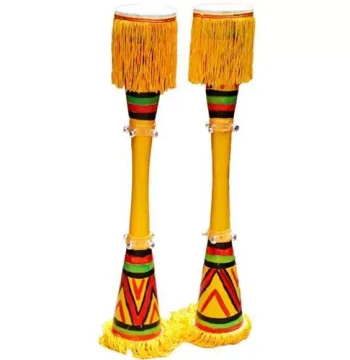High-Speed Student Dance Prop Drum - Yao Ethnic Long Drum with Cowhide for Stage Performances